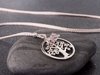 silk ribbon-necklace with tree of life silver and Swarovski