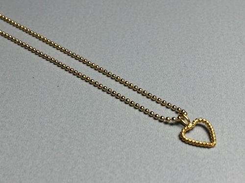 ballchain gold plated with heart