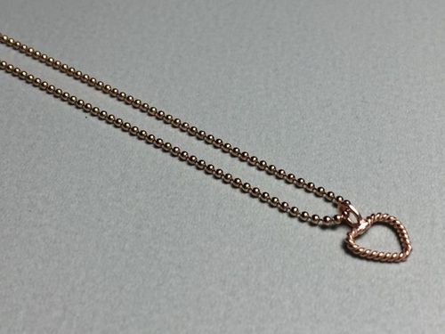 ballchain rosegold plated with heart