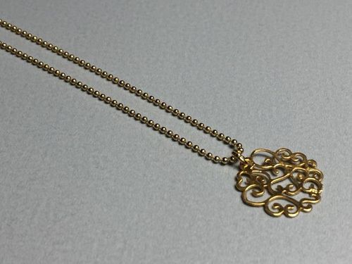 ballchain gold plated with ornament