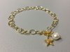 bracelet gold plated with star and pearl
