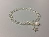 bracelet silver with star and pearl