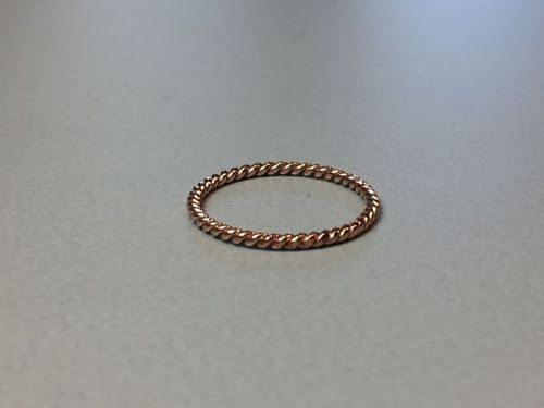 cord ring rosegold plated