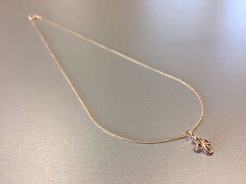 necklace rosegold plated with double endless