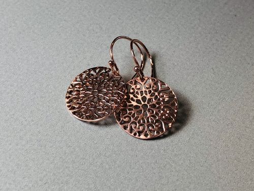 earring round ornament rosegold