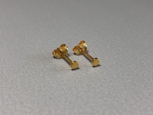 earstuds round simple 0,3cm diameter gold