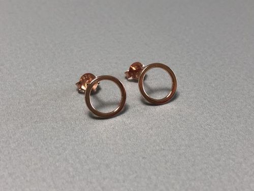 earstud ring 1cm rosegold