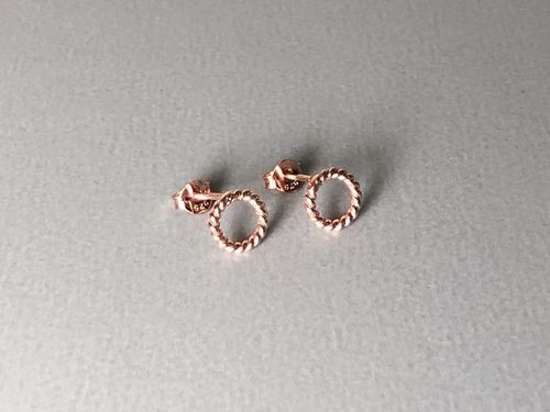 small earring twisted rosegold