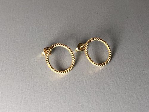 earring twisted gold