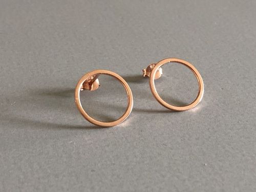 earstud ring 1,5cm rosegold
