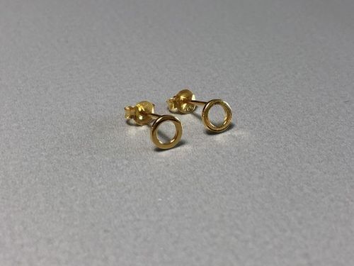 Ohrstecker Ring vergoldet 0,6cm