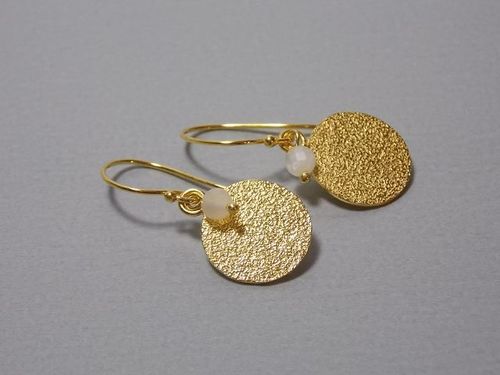 earring gold plated bumpy style