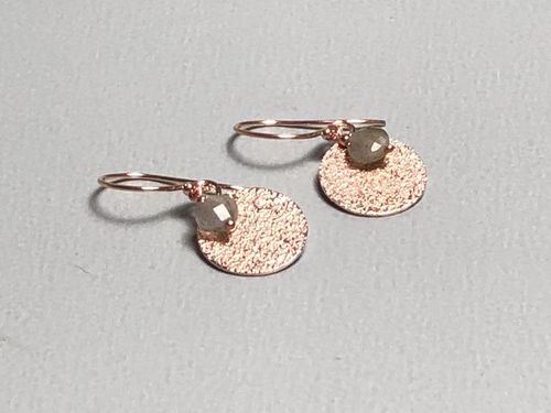 earring rosegold plated bumpy style