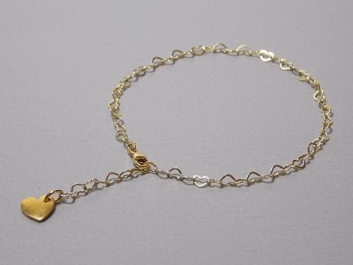 bracelet gold plated with heart
