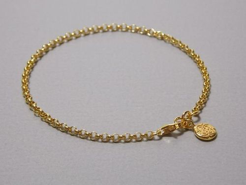 bracelet gold plated with pendant medallionstyle