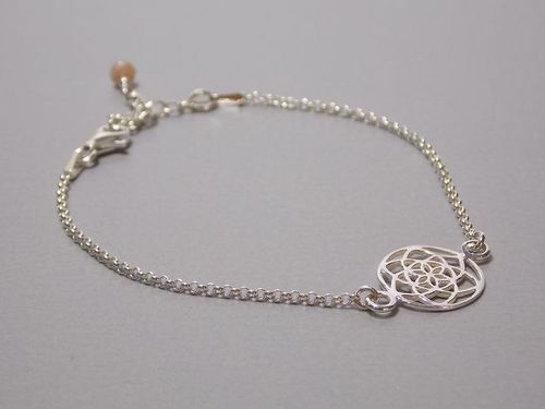 bracelet silver with seeds of life