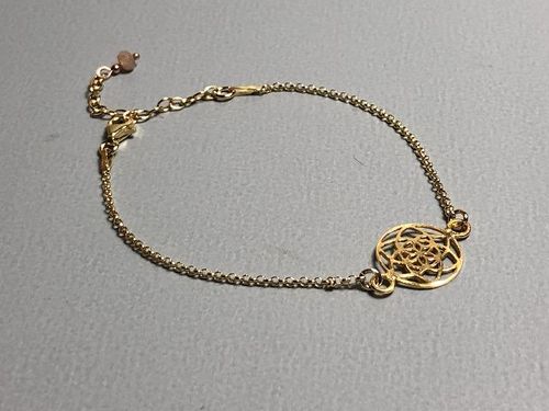bracelet gold plated with seeds of life