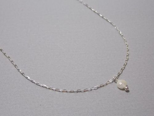 necklace silver moonstone