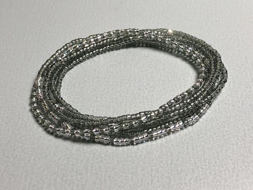 stretchbracelet/ necklace greengrey silver
