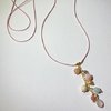 silknecklace with semistones gold plated