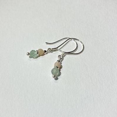 earring with semistones silver