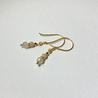 earring with semistones gold plated