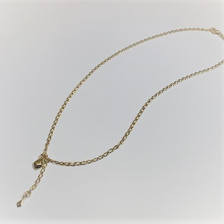 necklace with beads drop style gold plated