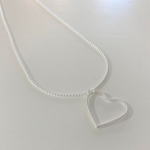 necklace heart silver