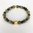 elastic bracelet jade and turquise gold plated elements