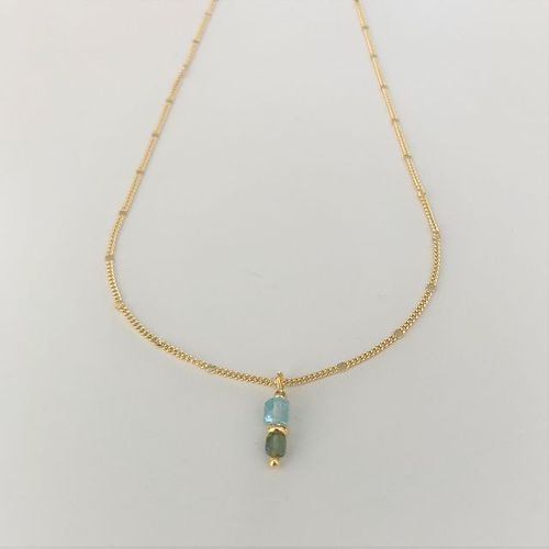 necklace semistones gold plated