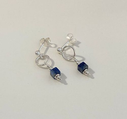 earring lapis lazuli silver